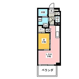 ブランブリエ東山 1LDKの間取図画像
