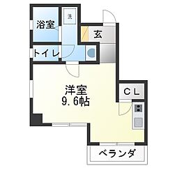 リエス千代田橋 ワンルームの間取図画像