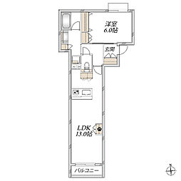 C'est sibon 1LDKの間取図画像