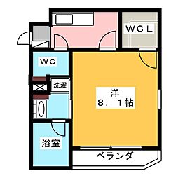 ベルビレッジ覚王山 1Kの間取図画像