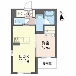 菫の杜 本山 1LDKの間取図画像