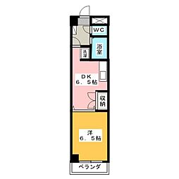 グロリアス本山 1DKの間取図画像