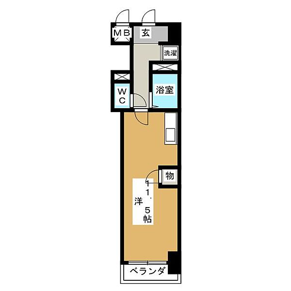 ブライト千早 ｜愛知県名古屋市中区新栄２丁目(賃貸マンション1R・6階・29.78㎡)の写真 その2