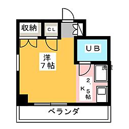 MaisondeR&O ワンルームの間取図画像