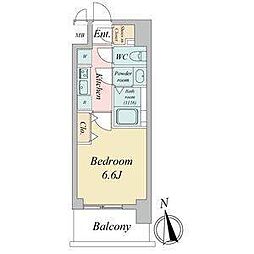SEASONFLATSCHIKUSA 1Kの間取図画像