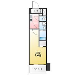 エスリード ザ・レガリア新栄ALTAIER 1Kの間取図画像