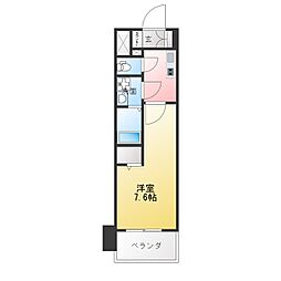 エスリード ザ・レガリア新栄ALTAIER 1Kの間取図画像