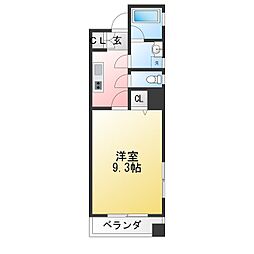 フェリーシェイズミ 1Kの間取図画像
