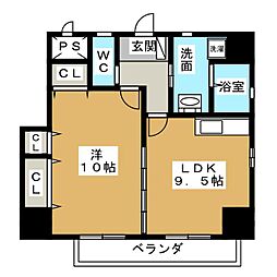 東櫻館 1LDKの間取図画像