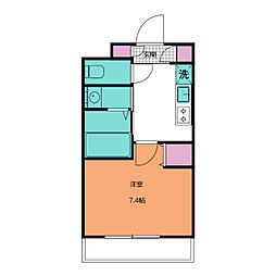 リアライズ代官町 1Kの間取図画像