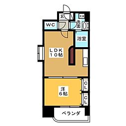 フラットS 1LDKの間取図画像