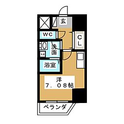 リブラ筒井 ワンルームの間取図画像