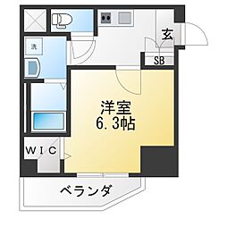 エスリード車道 桜通 1Kの間取図画像