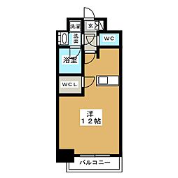 プレサンスジェネ千種内山 ワンルームの間取図画像