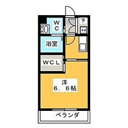 KDX千早レジデンス 1Kの間取図画像