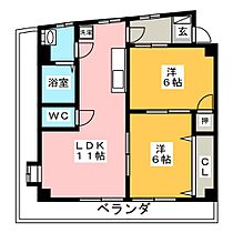 メゾンイイダ  ｜ 愛知県名古屋市中村区郷前町１丁目（賃貸マンション2LDK・3階・56.70㎡） その2