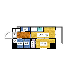THE LOUNGE LINEAR GATE 8階1DKの間取り