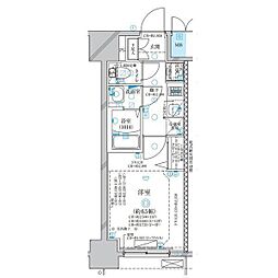 ディアレイシャス名古屋太閤通 13階1Kの間取り