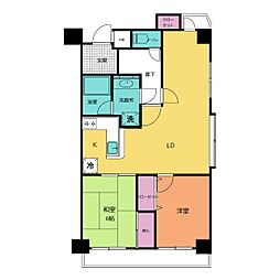 ユーハウス名駅 2LDKの間取図画像