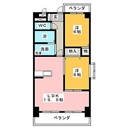 ヴィヴァルーチェ 2LDKの間取図画像