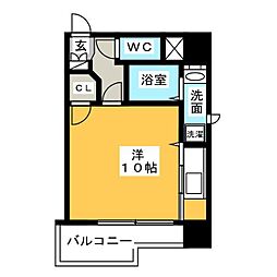 THEDOORS 1Kの間取図画像