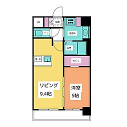 プレサンス太閤通ファシール 1LDKの間取図画像