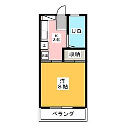 メゾンナカシマ 1Kの間取図画像