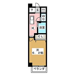 T'sDream千原 1Kの間取図画像