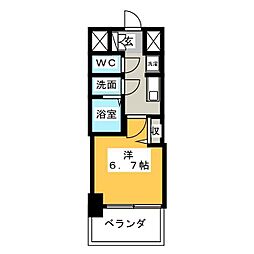 エステムコート名古屋グロース 1Kの間取図画像