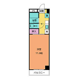 冨士美ビル 1Kの間取図画像