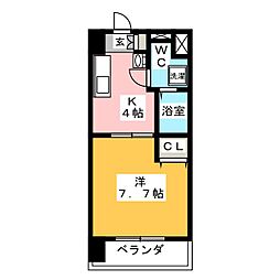 T'sドリーム名駅 1Kの間取図画像