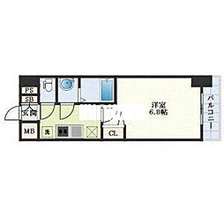 ディアレイシャス名古屋太閤通3 1Kの間取図画像