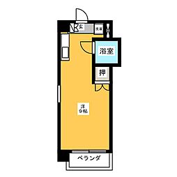 服部ビル ワンルームの間取図画像
