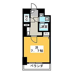 ResidenceYuki 1Kの間取図画像