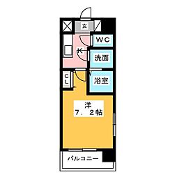 UURコート名古屋名駅 1Kの間取図画像