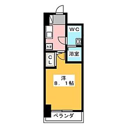 ヴェッセル幅下 1Kの間取図画像