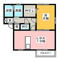 リバージュ　B棟  ｜ 愛知県名古屋市中川区前田西町１丁目（賃貸アパート1LDK・1階・42.15㎡） その2