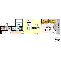 メゾンクレセントII八田 202 ｜ 愛知県名古屋市中川区柳森町816番地（賃貸アパート1LDK・2階・43.66㎡） その2