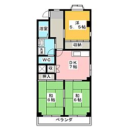 エスプラナード 3DKの間取図画像