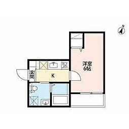 CRASTINE烏森町8丁目 1LDKの間取図画像