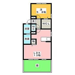 リヴェースかんだ 1LDKの間取図画像