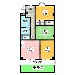 WAVEHOUSE 3DKの間取図画像