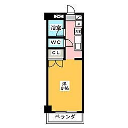 ヴァンヴェール名古屋 ワンルームの間取図画像