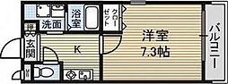 エスポワール岩塚 1Kの間取図画像