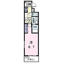 エクセルシオールII 1Kの間取図画像