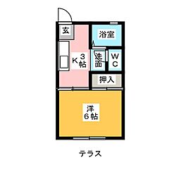 シティハイツN.TA 1Kの間取図画像
