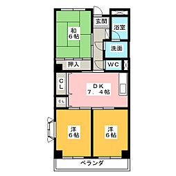 Avenue2 3DKの間取図画像