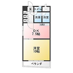 セジューネトーシ 1DKの間取図画像