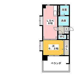 PLATINUM 1LDKの間取図画像