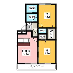 アウスレーゼ 2DKの間取図画像